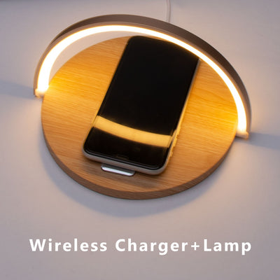 LED Wireless Charger Table Lamp